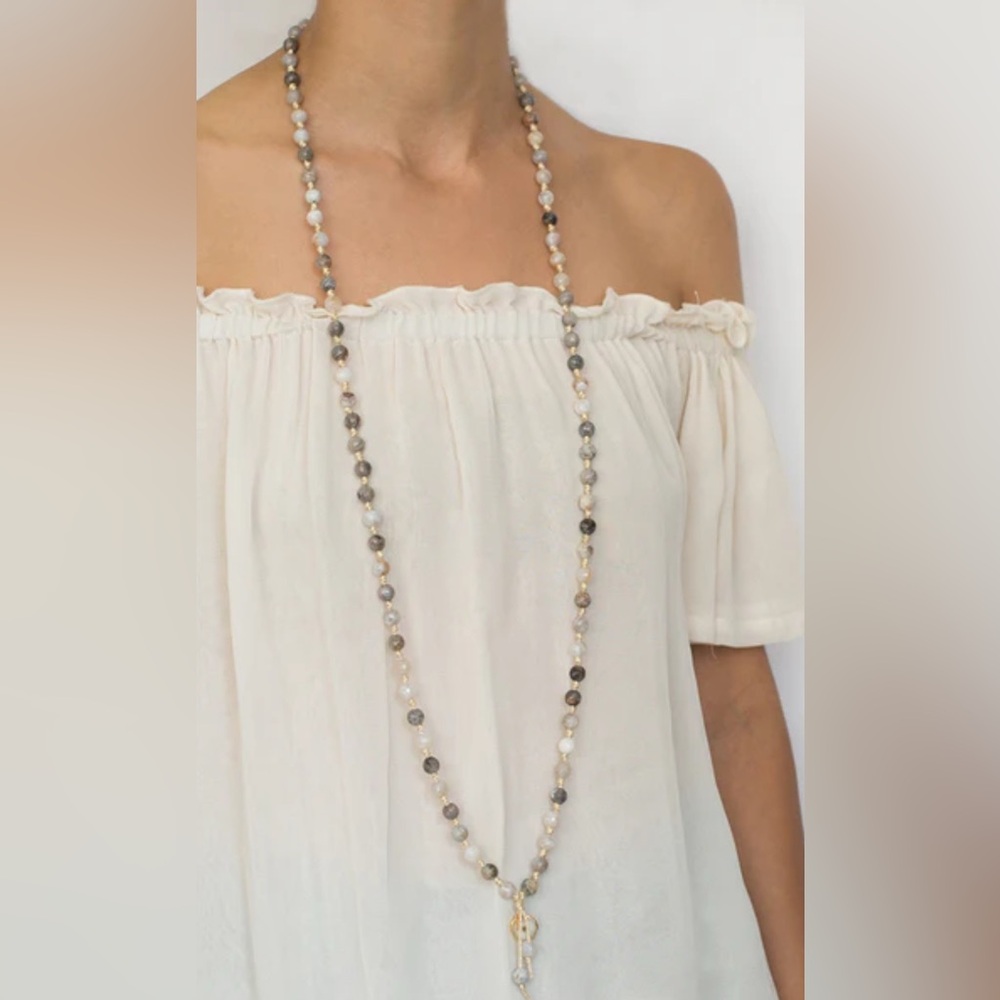 🖤🩶Host Pick🩶🖤 Chan Luu Solar Quartz Charm Opal Necklace - Picture 3 of 17